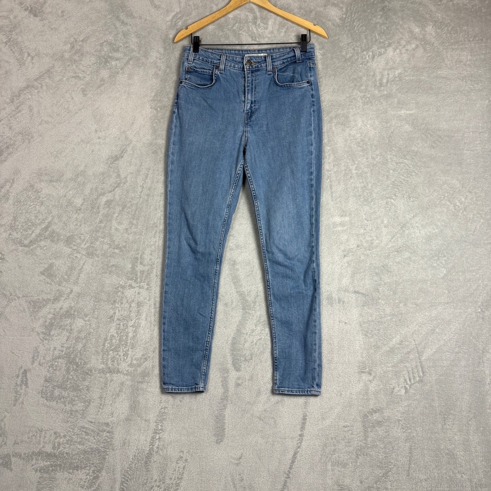 Levis 721 Vintage High Rise Skinny Jeans Medium Wash Blue Denim 29